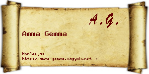 Amma Gemma névjegykártya